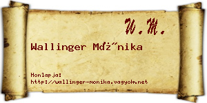 Wallinger Mónika névjegykártya